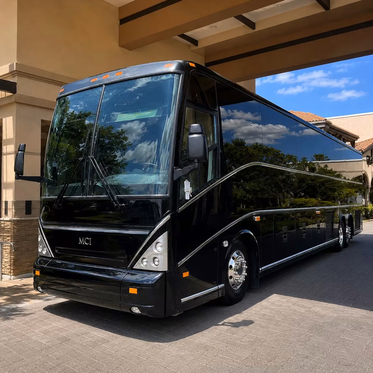 toledo charter bus rental exterior