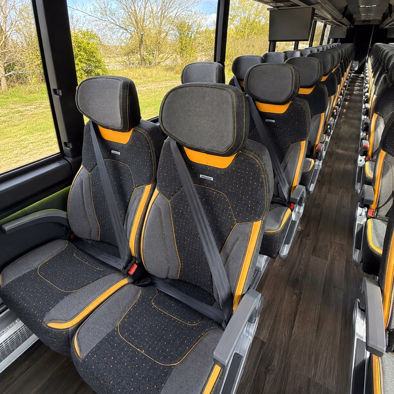 toledo charter bus rental interior